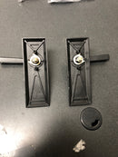 Ageless Iron 658014 Keep - Rustic Cast Iron Right Handed Single Cylinder Keyed Entry Deadbolt and Leverset Combo Pack with Lance Lever and 2-3/8" Backset - Black Iron