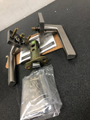 Emtek S100HLSS Helios Style Stainless Steel Passage Door Leverset from the Stainless Steel Modern Collection - Brushed Stainless Steel