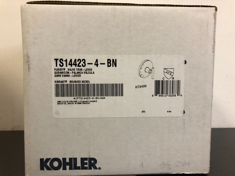 Kohler Purist Pressure Balanced Valve Trim Only with Single Lever Handle