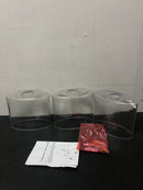 Justice Design Group FSN-8923-30-SEED-DBRZ Fusion 3 Light 27" Wide Bathroom Vanity Light with Oval Seeded Shades - Dark Bronze