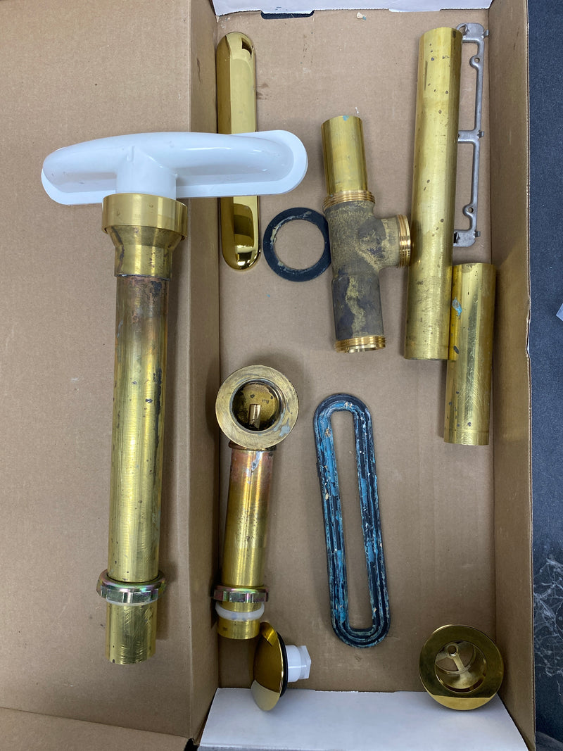 Kohler K-7271-PB Clearflo 1-1/2" Toe-Tap Tub Drain Kit - with Brass Slotted Overflow - Vibrant Polished Brass