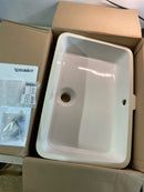 Duravit 0330480017 Vero 20-5/8" Rectangular Ceramic Undermount Bathroom Sink with Overflow