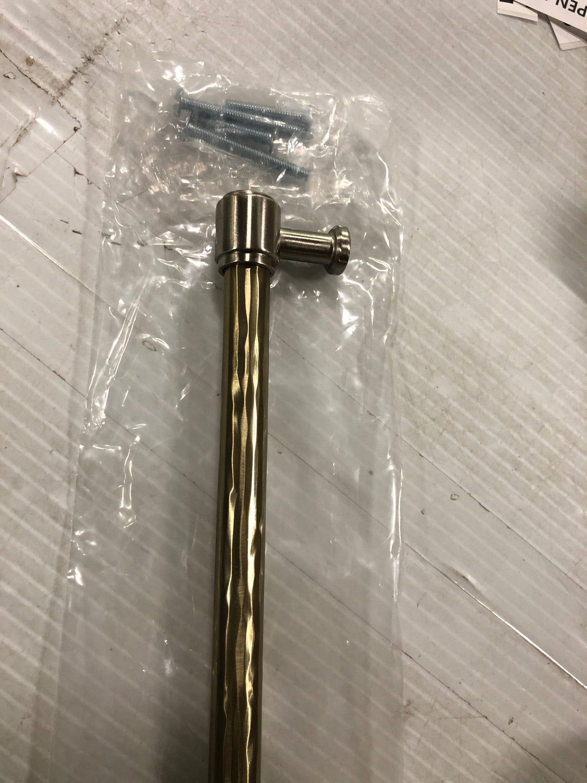 Signature Hardware 954060-7916 Lazzara 7-9/16 Inch Center to Center Hammered Bar Cabinet Pull - Golden Champagne/Satin Nickel