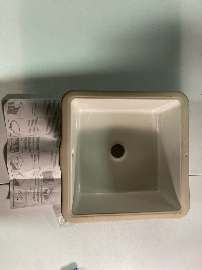 Kohler K-8188-0 Verticyl 13-1/16" Square Vitreous China Undermount Bathroom Sink with Overflow Drain - White