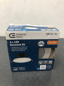 Commercial electric 91510 Box on Top Integrated LED 4 in Round  Canless Recessed Light for Kitchen Bathroom Livingroom, White Soft White
