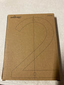 Sure-Loc HNF6-2 BA 6 Inch Tall Aluminum Floating House Number 2 - Brushed Aluminum