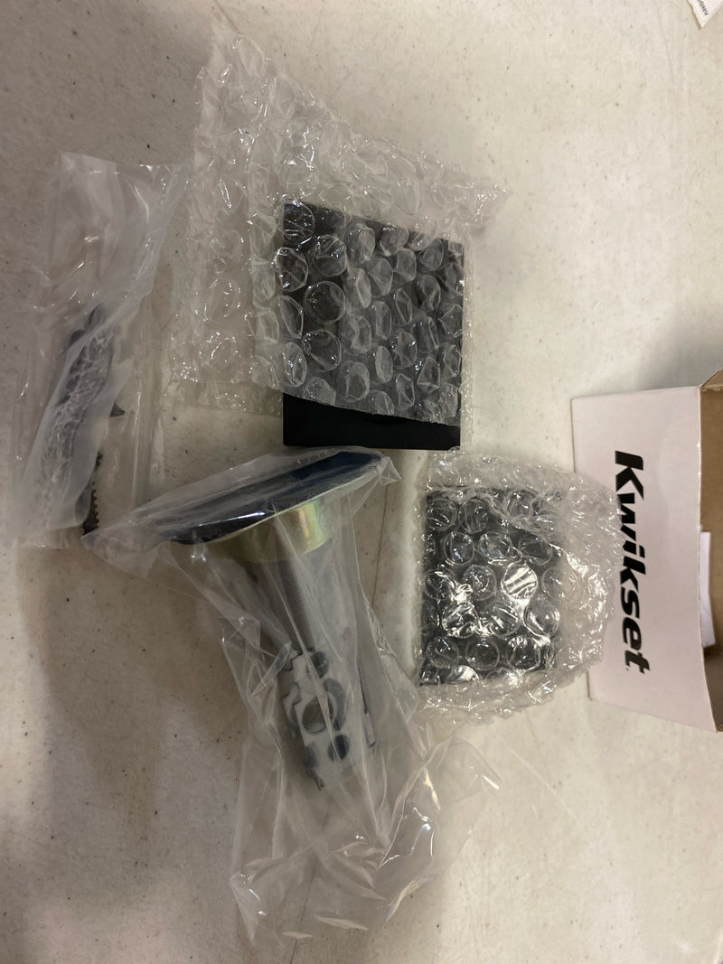 Kwikset 334SQT-514 Square Passage Hall/Closet Pocket Door Lock - Iron Black