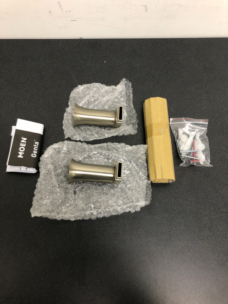 Moen Genta Double Post Wall Mounted Towel Bar - Brushed Nickel