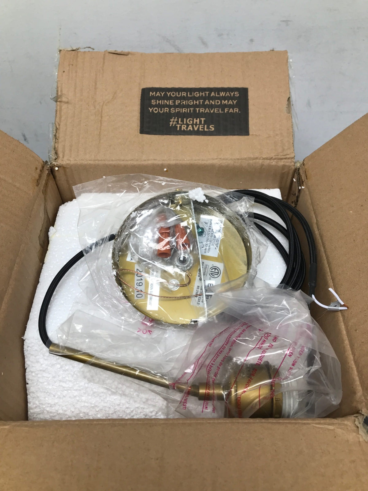Elegant Lighting LD2272BR Collier Single Light 7" Wide Mini Pendant with Clear Glass - Brass