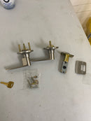 Sure-Loc CD105-SL 15 Cedar Single Cylinder Keyed Entry Door Lever Set with Round Rose - Satin Nickel