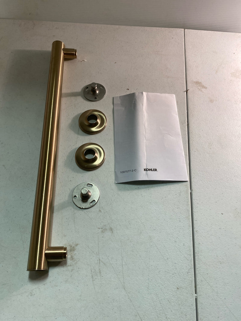Kohler K-11892-BV Purist 18" Grab Bar - Vibrant Brushed Bronze