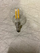 Satco Lighting S21210 5.5 Watt Vintage Edison Dimmable G16.5 Candelabra (E12) LED Bulb - 500 Lumens , 3000K , and 90CRI - Clear