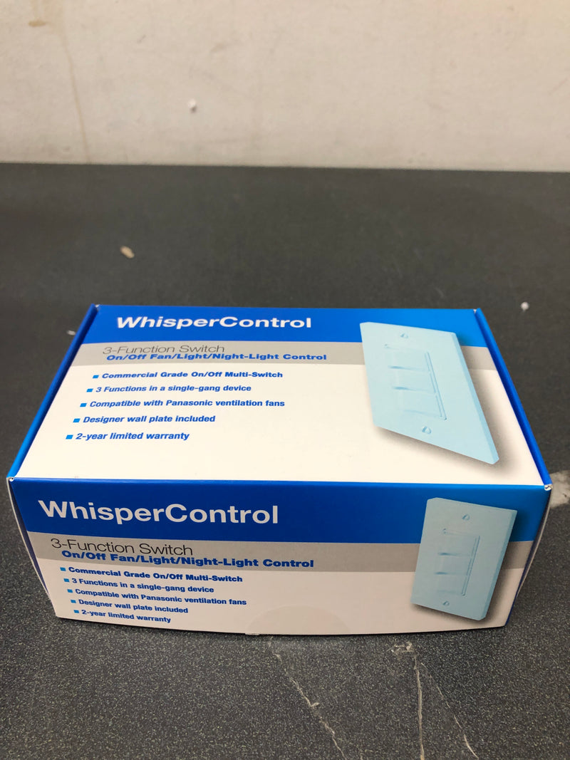 Panasonic FV-WCSW31-W Three Function Commercial Grade Switch for Whisper Series Bath Fans with Light and Night-Light - White