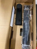 Emtek 4415NWUS19 Jefferson Full Plate Single Cylinder Keyed Entry Handleset with Norwich Interior Knob - Flat Black