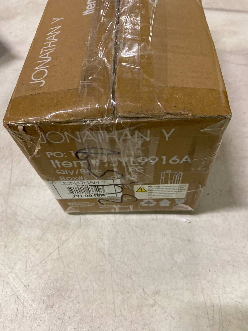 JONATHAN Y JYL9916A Chloe 4.75" 1-Light Modern Bohemian Iron LED Sconce Contemporary Coastal Entryway Lobby Kitchen Bathroom Bedroom Living Room Hallway, Brass Gold