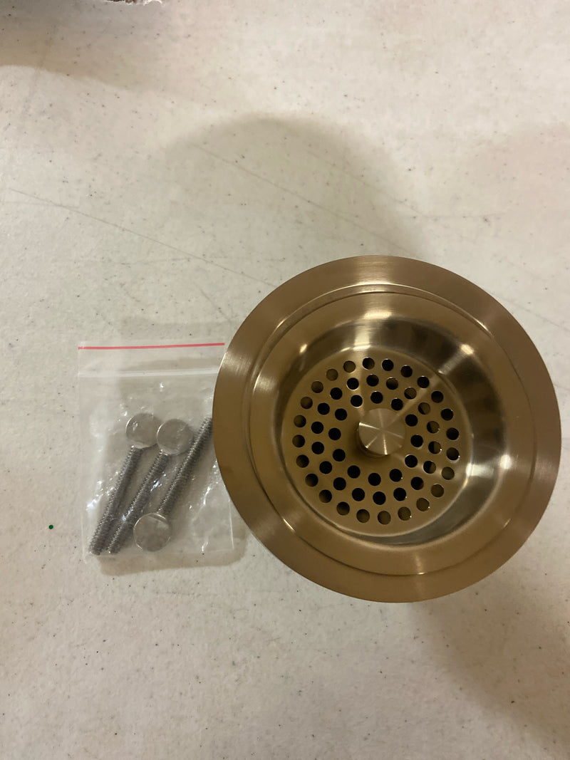 Brizo 69052-GL Brass Basket Strainer for Standard Kitchen Sinks - Luxe Gold