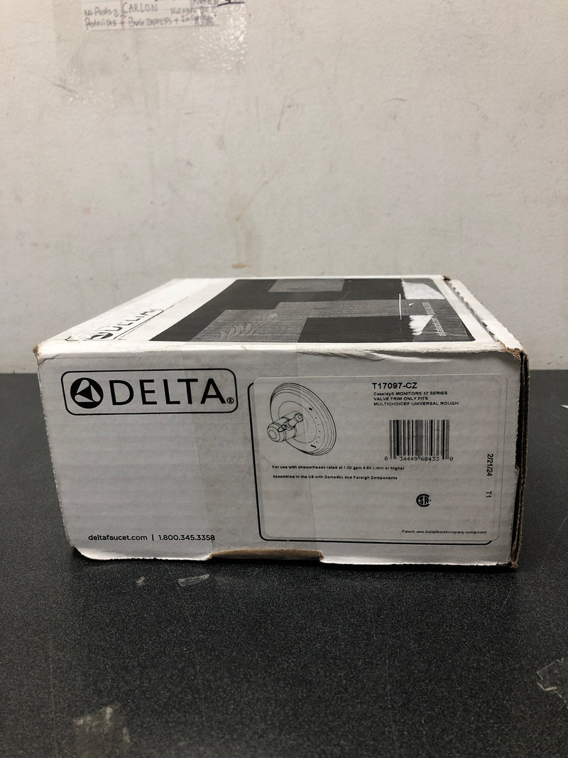 Delta T17097-CZ Cassidy Monitor 17 Series Dual Function Pressure Balanced Valve Trim Only with Integrated Volume Control - Less Rough-In Valve - Champagne Bronze