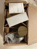 Baldwin FD.CON.CRR Modern Full Dummy Door Knob Set with Modern Round Rose from t, Polished Nickel