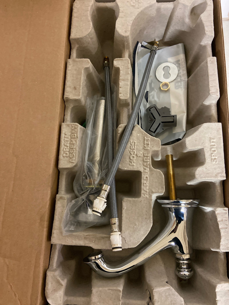 Kohler K-72759-CP Artifacts 1.2 GPM Widespread Bathroom Faucet with Clicker Drain Assembly - Less Handles - Polished Chrome