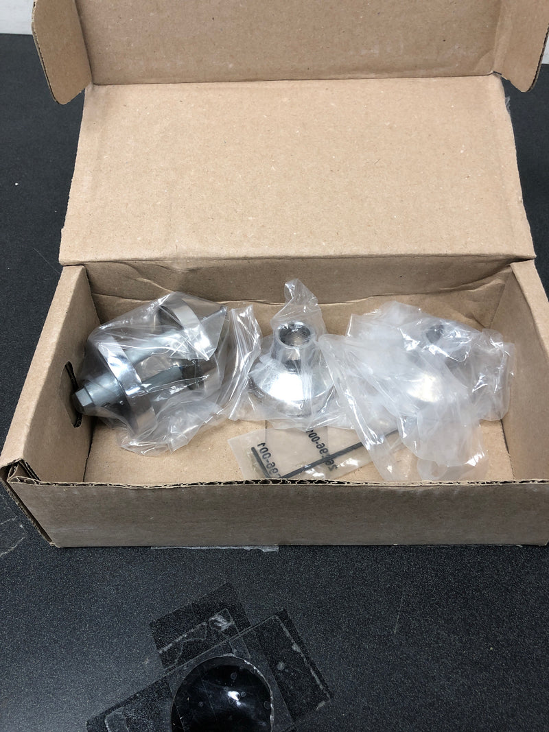 Baldwin FDCONCRR260 Contemporary Non-Turning Two-Sided Dummy Door Knob Set with Round Rose - Polished Chrome