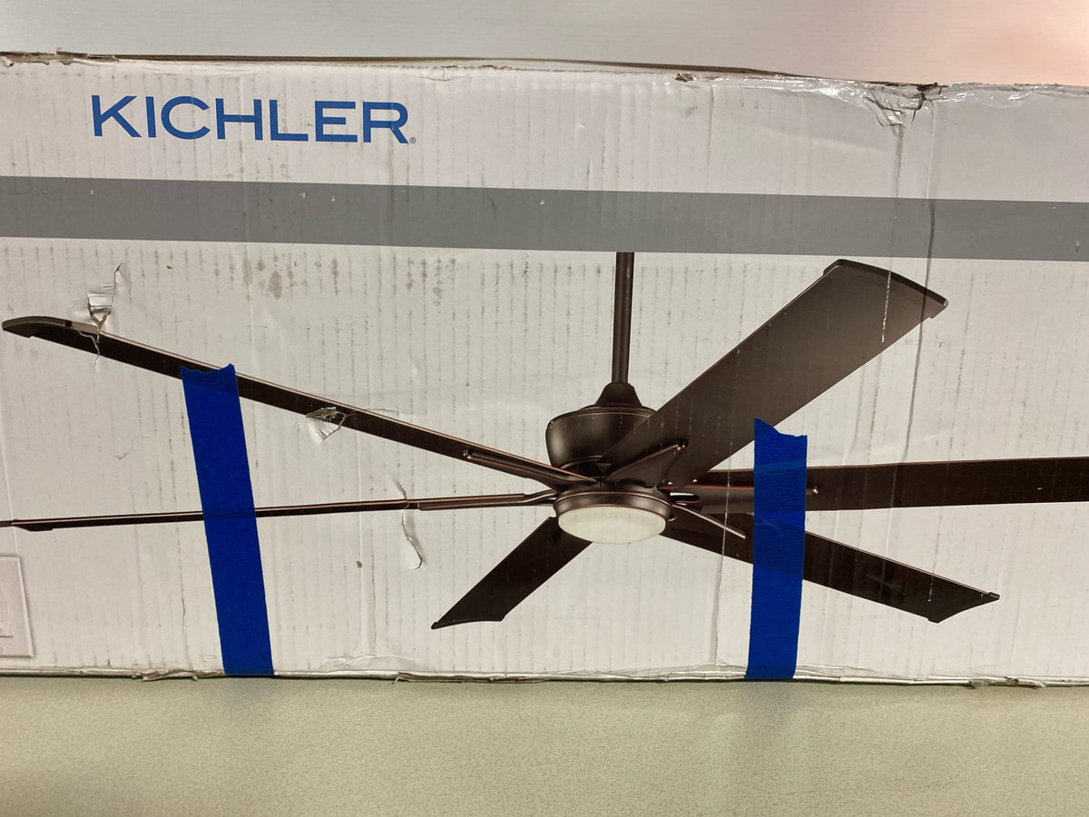 Kichler Szeplo II 80" Outdoor Ceiling Fan with LED Light, Steel