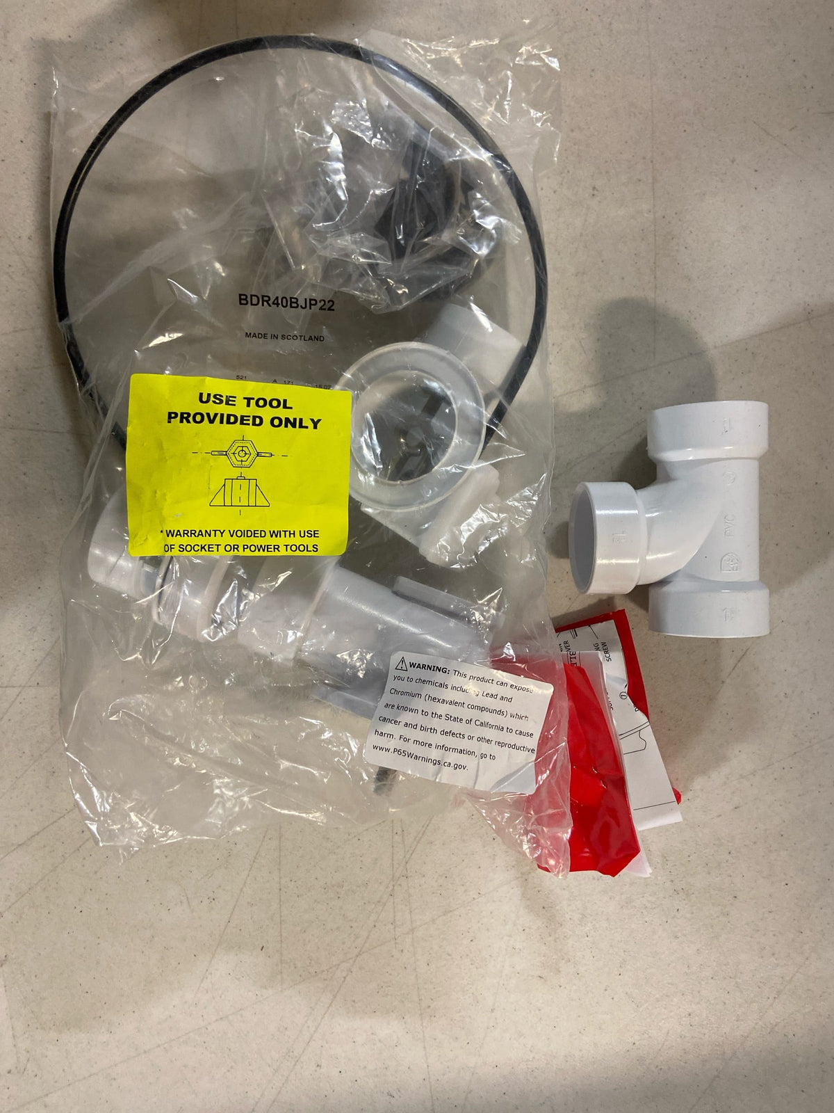 Avano OPTOF-WH-D Delta Cable Operated Tub Waste and Overflow - White