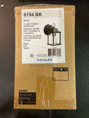 Kichler 9794BK Barrie 9" Outdoor Wall Light with Beveled Glass Panels - Black