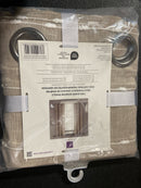 Homeboutique 21T011786 Farmhouse Textured 38 in. W x 63 in. L Grommet Sheer Window Curtain Panel in Neutral Set