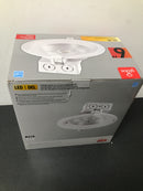 Globe Electric 91340 Pack of (4) - Classic Series LED Integrated Recessed Fixture 6" Baffle Recessed Trim- IC Rated - White