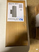 Kichler 9244WH Independence 12 in. 2-Light White Outdoor Hardwired Wall Cylinder Sconce with No Bulbs Included (1-Pack)