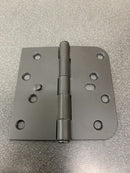 Miseno MDH4063BK 4 x 4 Plain Bearing 5/8" Radius Corner Door Hinge - Pack of 3 - Matte Black