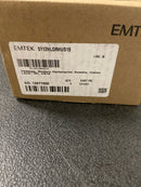 Emtek Passage Set, Modern Rectangular Rosette, Helios Lever, Flat Black, RH