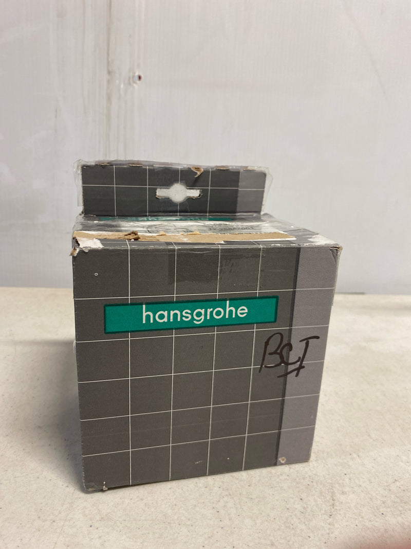 hansgrohe FixFit Q Handheld Shower Wall Outlet 1/2-inch Thread Connection in Chrome, 26887001
