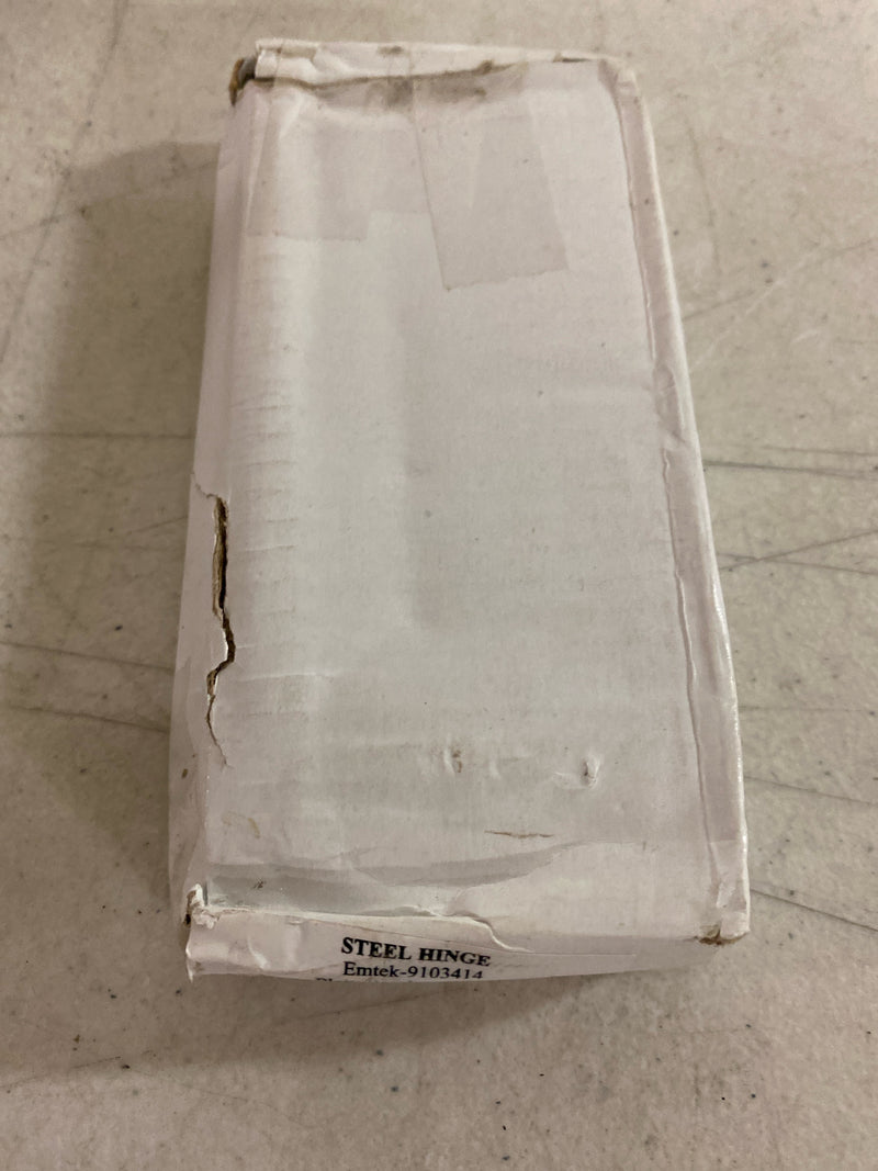 Emtek 4" x 4" Plain Bearing 5/8" Radius Corners Mortise Hinge - Pair - Polished Nickel