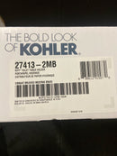 Kohler 27413-2MB Riff Wall Mounted Pivoting Toilet Paper Holder in Vibrant Brushed Moderne Brass