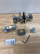 Kwikset Pismo Passage Door Knob Set with Square Rose - Polished Chrome
