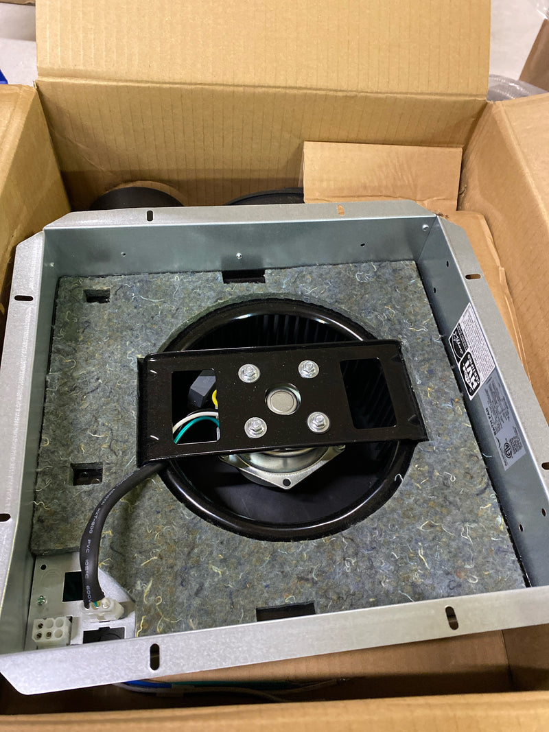 Aero Pure AP124-SL W 120 CFM w Quiet Bathroom Ceiling Ventilation Fan with Dimmable LED Light, White