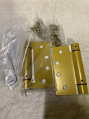 Emtek 95014US14 4 Inch x 4 Inch Spring Square Corner Mortise Hinge - Pair - Polished Nickel