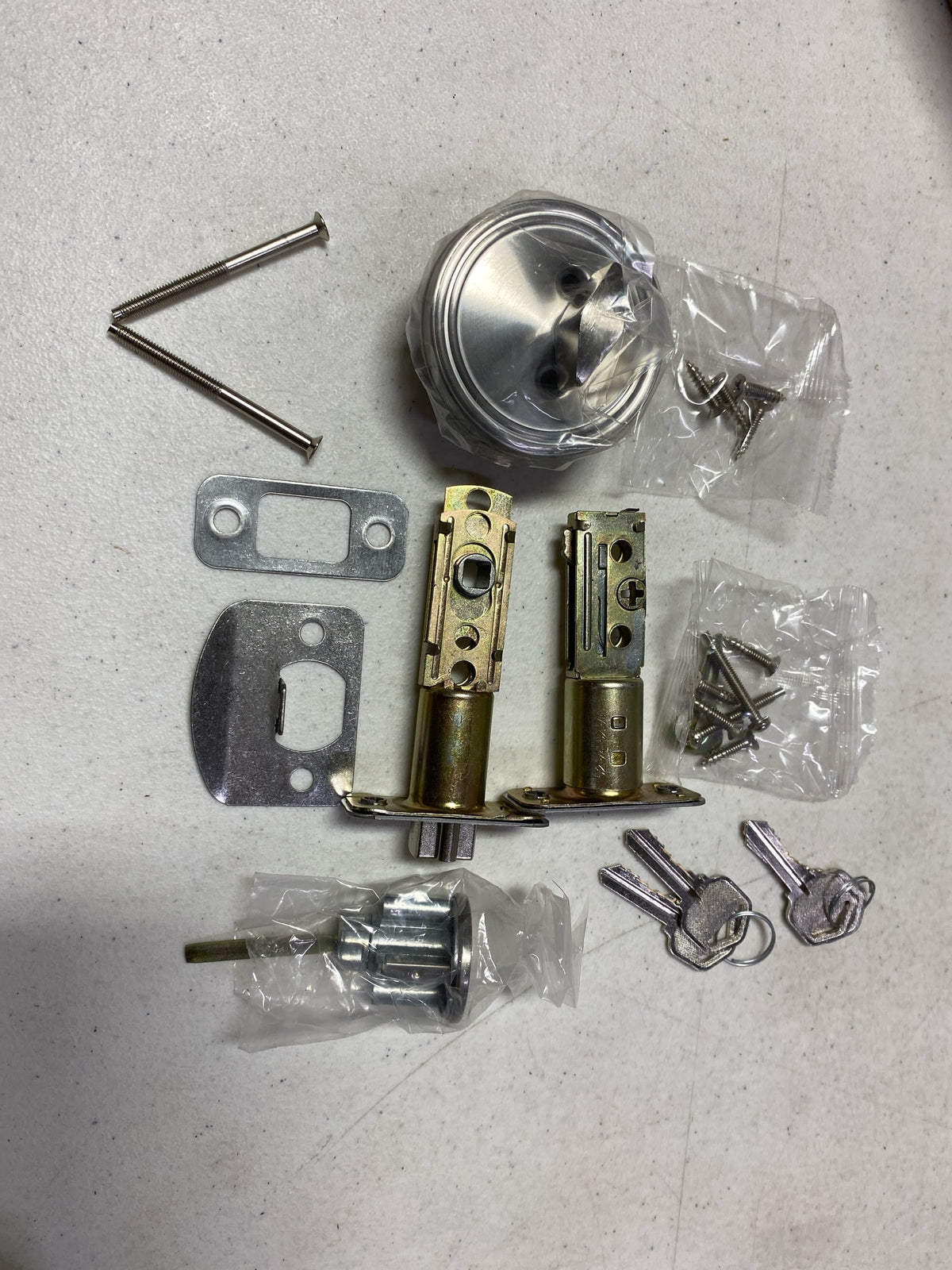 Miseno MLK2030SN Porter Flat Ball Single Cylinder Keyed Entry Door Knob Set with Deadbolt - Satin Nickel