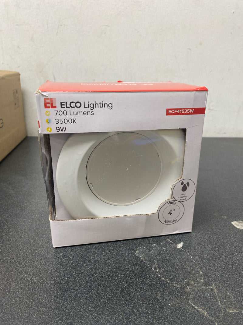 Elco ECF41535W 4" Integrated LED Open Retrofit Recessed Trim - 850 Lumens 3500 Kelvin - White
