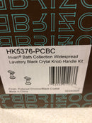 Brizo HK5376-PCBC Invari Widespread Faucet Crystal Handle Kit - Polished Chrome / Black Crystal