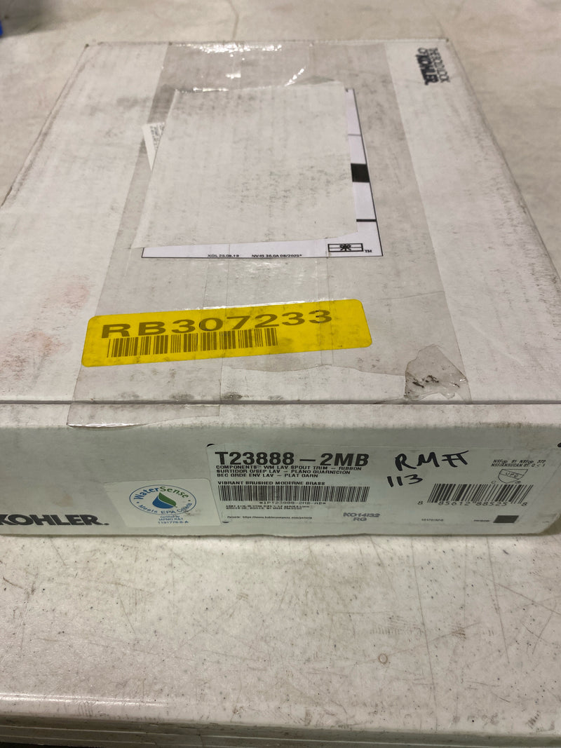 Kohler T23888-2MB Components Plumbing Fixtures, Vibrant Brushed Moderne Brass