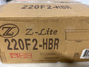Z-Lite 220F2-HBR Arlington 2 Light 12" Wide Flush Mount Drum Ceiling Fixture - Heritage Brass