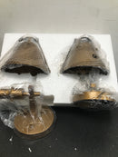 Lnc BNAV2EHD1391717 6 in. Brushed Vintage Gold Wall Sconce 1-Light Wall Light with Open Metal Bell Shade for Paintings Living Room (2-Pack)