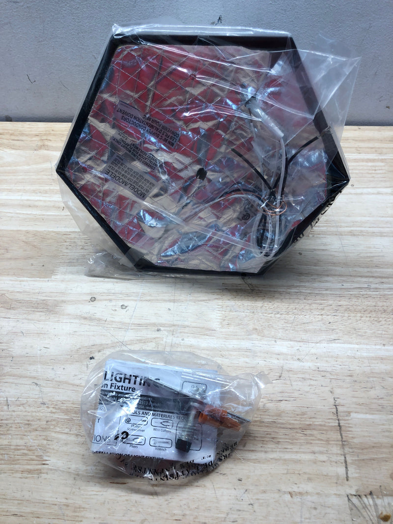 Canarm IOL60BK Foyer 2 Light 6-7/8" Wide Outdoor Flush Mount Ceiling Fixture - Black