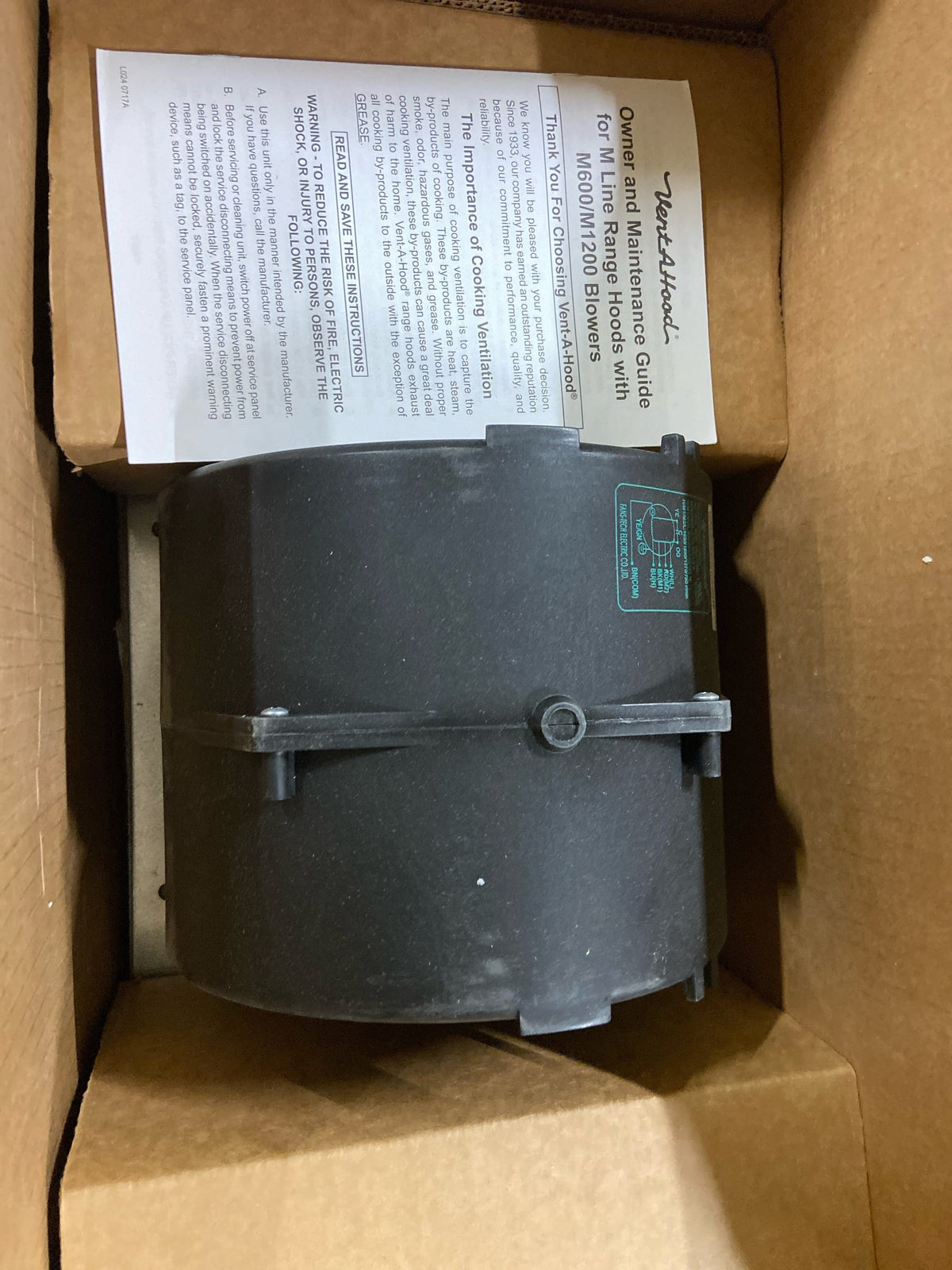 Vent-A-Hood M600 240 - 625 CFM 4 Speed Single Internal Blower from the M Collection - N/A