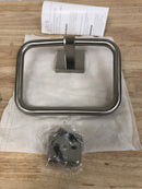 Signature Hardware SHHBTRZBN Hibiscus 7" Wall-Mounted Towel Ring - Brushed Nickel