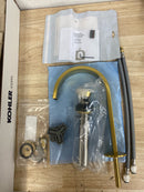 Kohler K-77968-2MB Components 1.2 GPM Single Hole Bathroom Faucet with Pop-Up Drain Assembly - Less Handles - Vibrant Brushed Moderne Brass