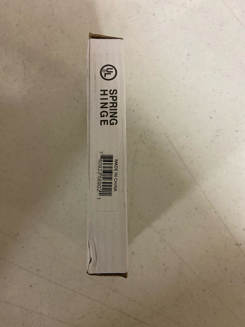 Deltana DSH45U5 4-1/2" x 4-1/2" Square Corner Spring Hinge - Single Hinge - Antique Brass