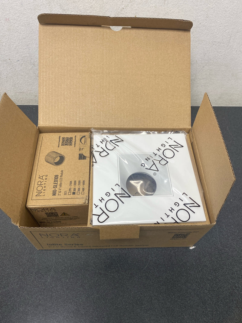 Nora Lighting NIO-4SNDSQ30XMPW/10 4" Square Deep Square Regress, Recessed Light White